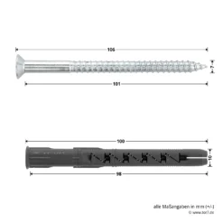 Teckentrup Dübelpack 1 Flg. FSA-Türen, Mauerwerk -Sonax tec154084 teckentrup duebelpack 1 flg fsa tueren mauerwerk masse